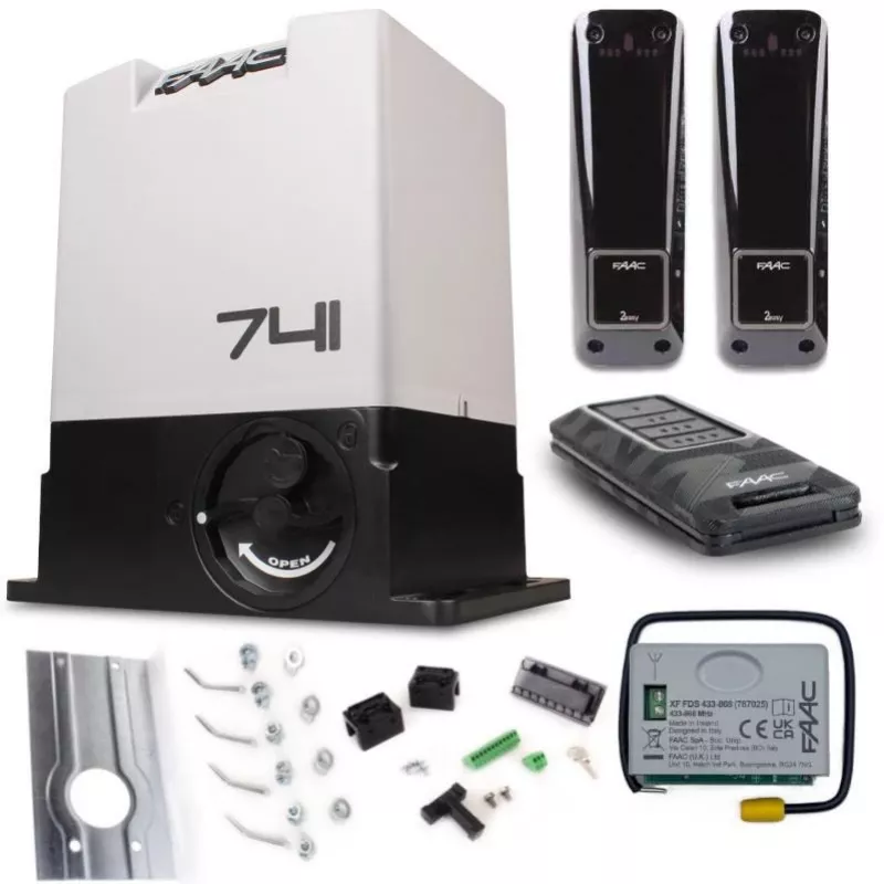 Slankiojančių vartų atidarytuvas FAAC Delta 3 Kit 741 — vartams iki 900 kg, rinkinio modelis 741