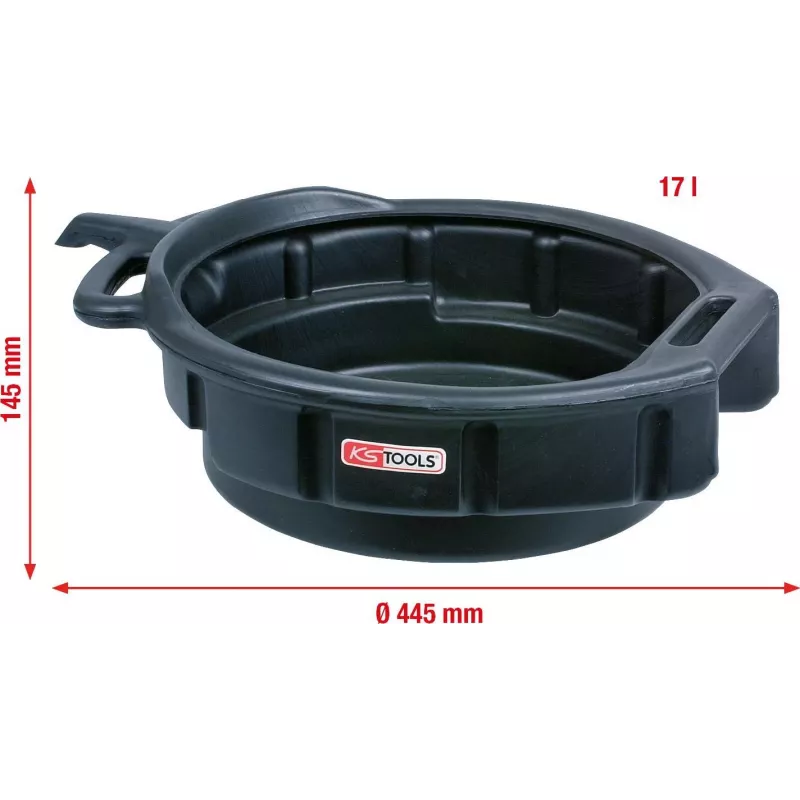 Alyvos surinkimo padėklas ks tools 150.9360, 17 l talpa, 445 mm skersmuo