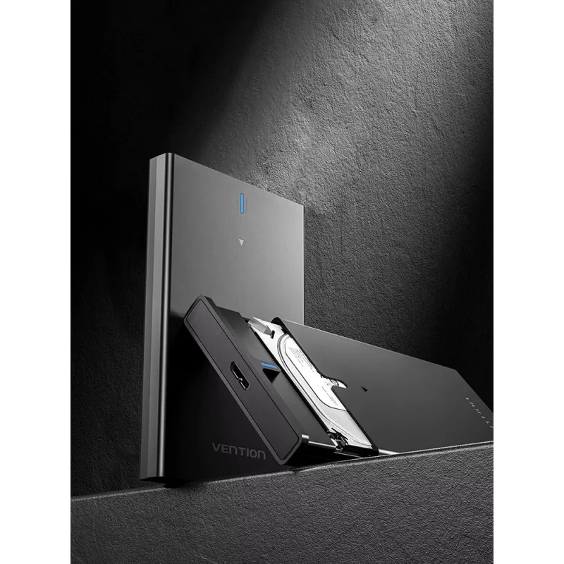 Vention 2,5 colio SATA standžiojo disko korpusas (USB 3.0 Micro-B) juodas