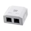LANBERG Outlet Box RJ-45 Cat6 OU6-0002-W baltas, 2 lizdai, 30×54×57 mm