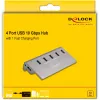 DeLOCK USB šakotuvas 10 Gbps 4 Type-A prievadai 1 greitojo įkrovimo prievadas