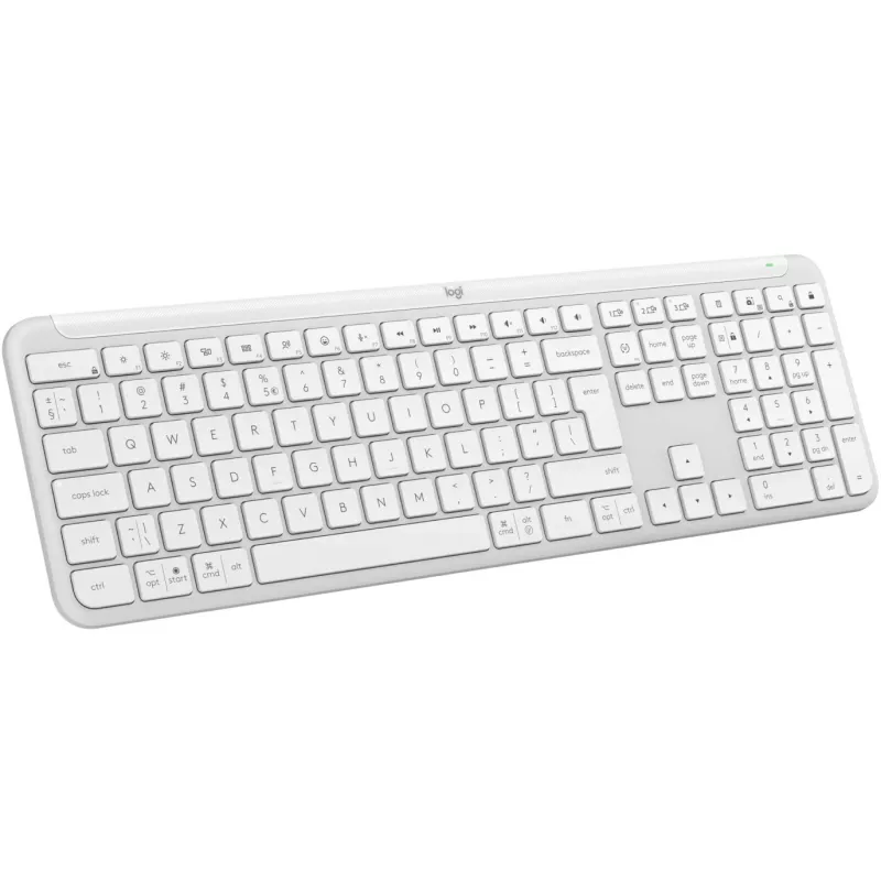 Logitech K950 Signature plonas klaviatūra biurui RF belaidė Bluetooth QWERTY US International balta