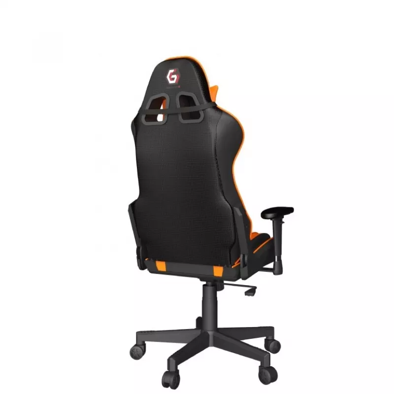 Žaidimų kėdė GEMBIRD GC-SCORPION-04X juodai oranžinė ergonomiško dizaino, reguliuojama sėdynė, aukšta atlošo dalis