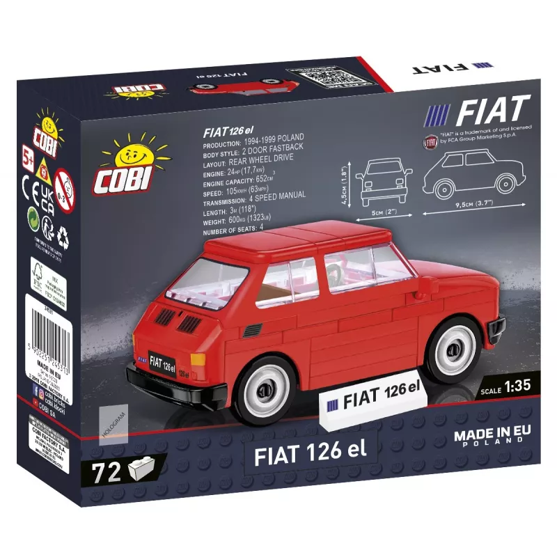 Žaislinis konstravimo rinkinys Cobi Youngtimer Collection Fiat 126p el 24531 — 150 vnt.