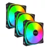 MONTECH RX120 PRO Juoda 120mm ARGB 3 vnt. rinkinys