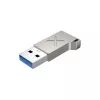 USB Type-A adapteris Unitek A1034NI, sidabrinis, USB 2.0/3.2 Gen1, iki 5 Gbit/s, cinko korpusas, 36×16,7×5,7 mm