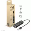 USB šakotuvas CLUB3D USB 3.2 Gen1 Type-A 3 prievadai su Gigabit Ethernet