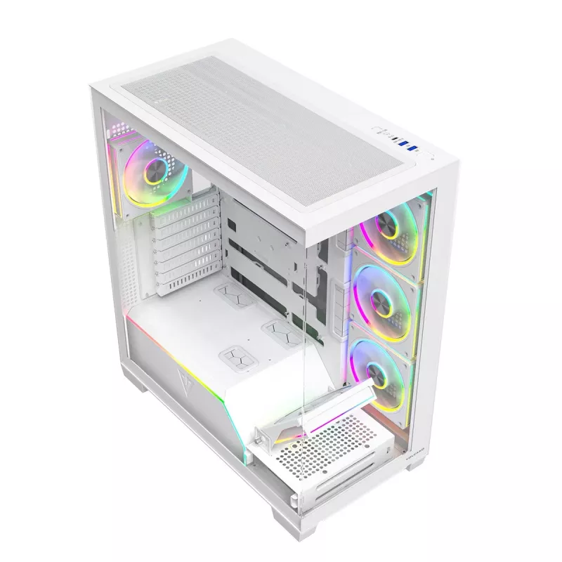 Modecom Volcano Stellar Plus ARGB Midi 5F Baltas