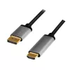 LogiLink CDA0107 vaizdo kabelio adapteris 2 m DisplayPort HDMI Pilka Juoda