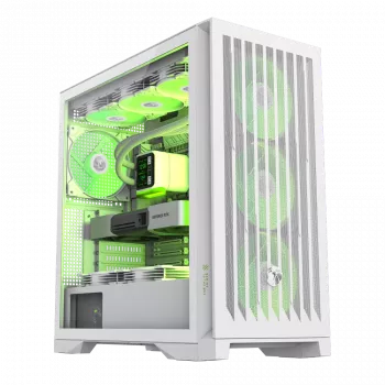 Gamemax Case | LEADER 2 WH | White | E-ATX | Power supply included No