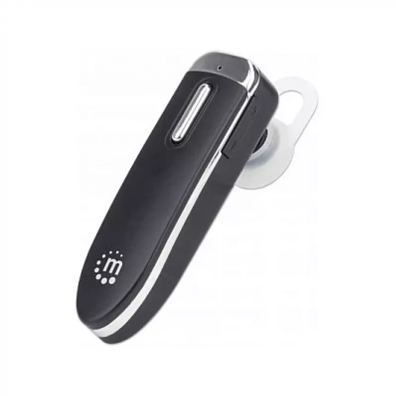 Manhattan vienos ausies Bluetooth ausinės, įvairiakryptis mikrofonas, integruoti valdikliai, juodos, 10 val. naudojimo trukmė, veikimo nuotolis 10 m, USB-A įkrovimo laidas pridedamas, Bluetooth v4.0, 3 metų garantija
