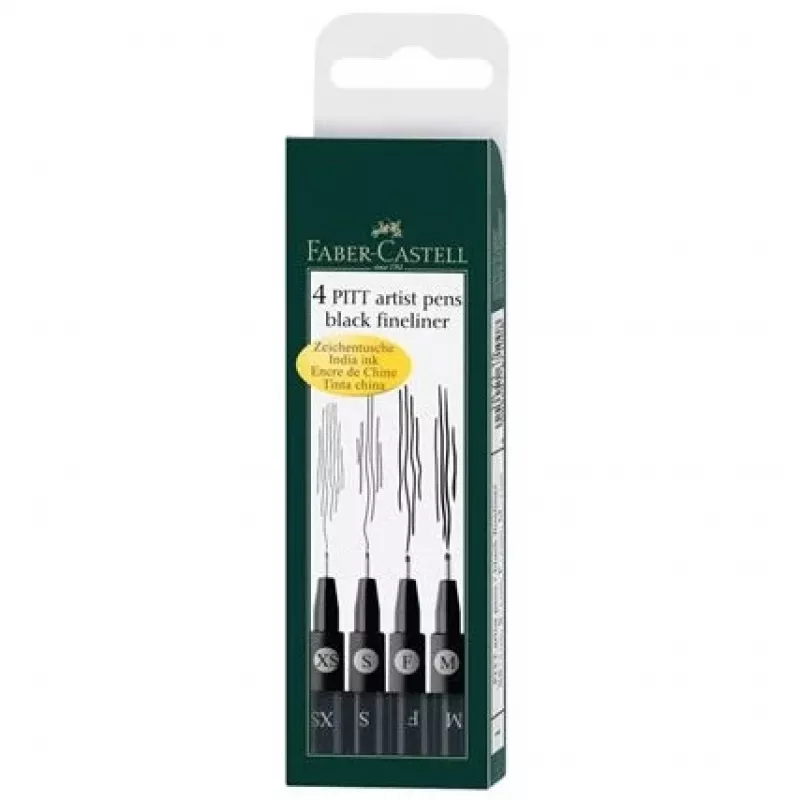 Fineliner Faber-Castell 167115 Multi Juoda 4 vnt.