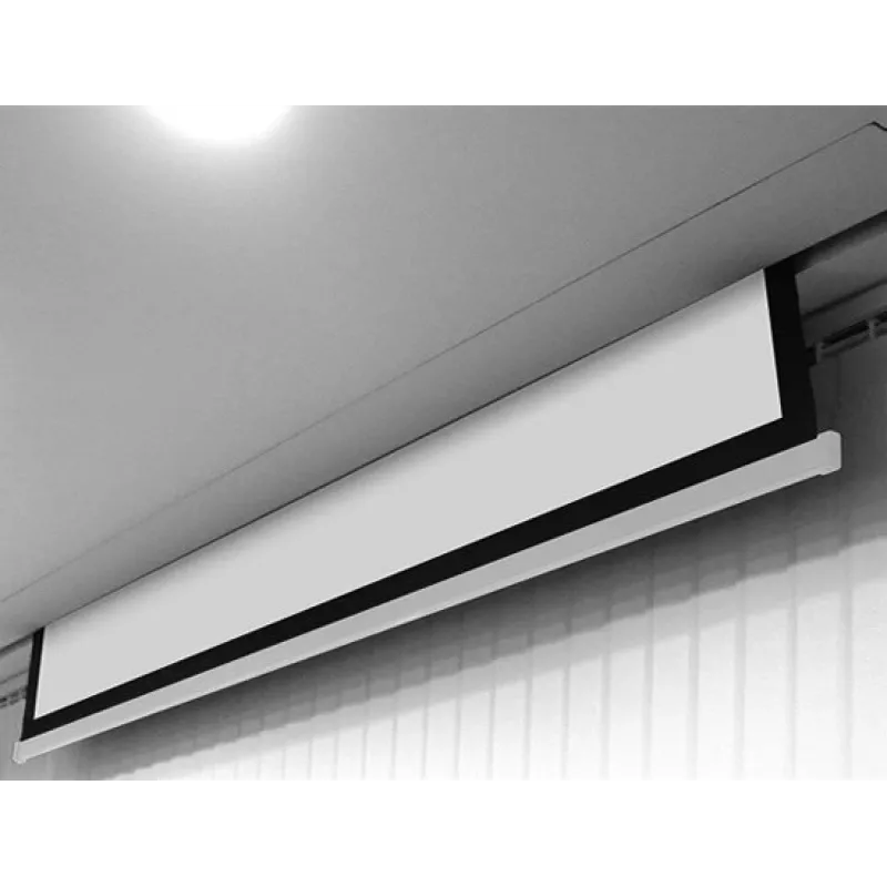 Projekcinis ekranas AVTEK Video Electric 240 4:3 — matomas plotas 235×176,2 cm, bendras 240×200 cm, elektrinis su nuotolinio valdymo pulteliu, montuojamas prie lubų/sienos