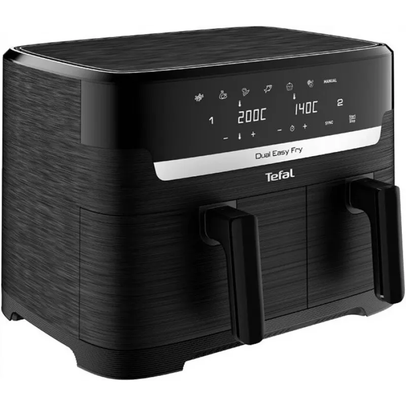 Tefal Easy Fry EY901N dviguba 8,3 l atskirai stovinti 2700 W karšto oro gruzdintuvė, juoda