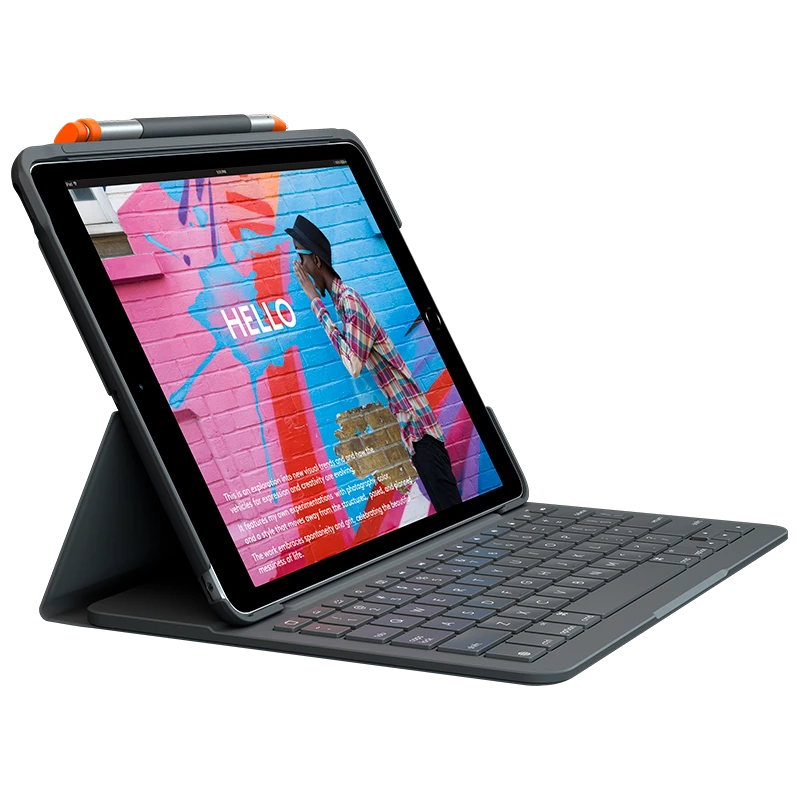 Klaviatūra Logitech plonas Folio, skirta iPad (7, 8 ir 9 kartos)