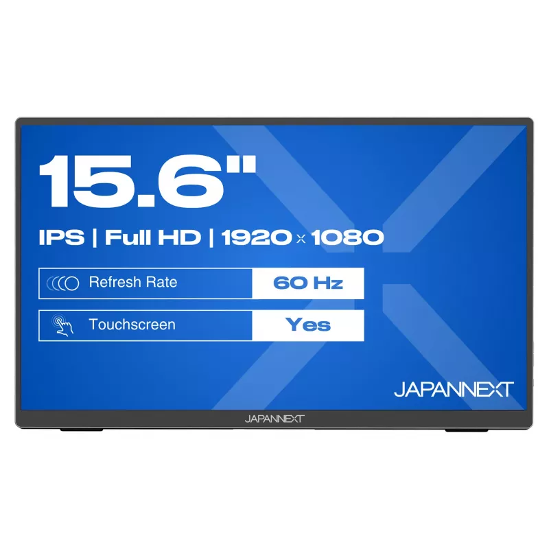 JAPANNEXT JN-MD-I156FHDR-T kompiuterio monitorius 39,6 cm (15,6 colių) 1920 x 1080 pikselių Full HD LED jutiklinis ekranas Pilka