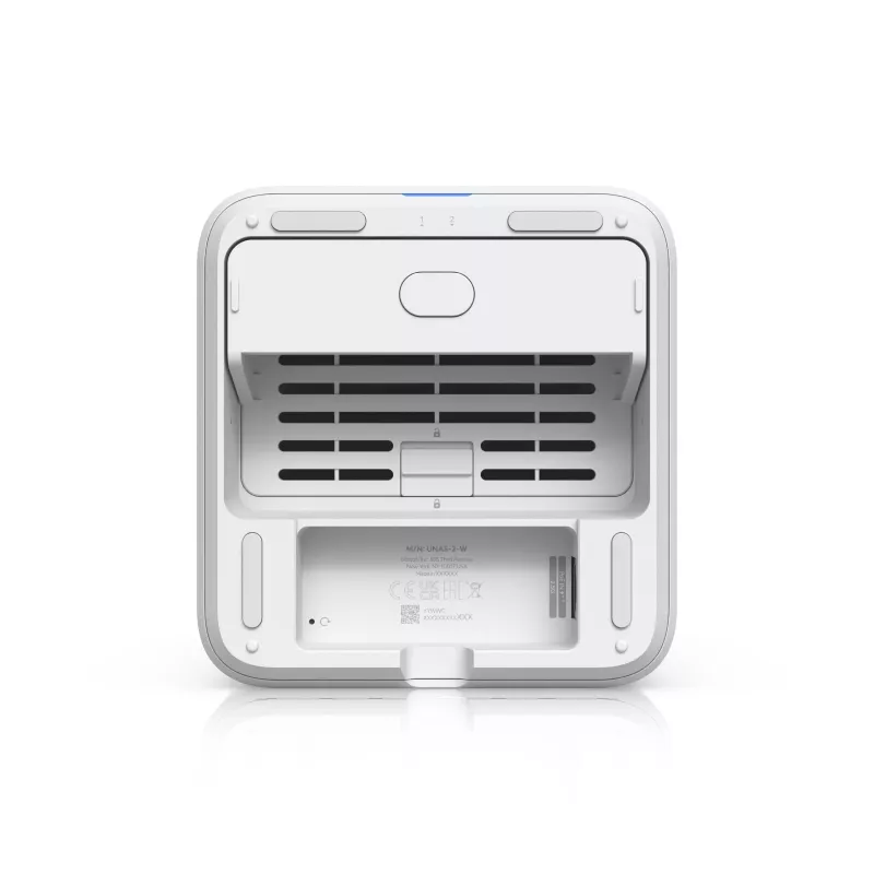 Ubiquiti UNAS-2-W Unifi Nas 2X 3.5 HDD lizdai, 2.5GBE, USB-C, POE++ adapteris