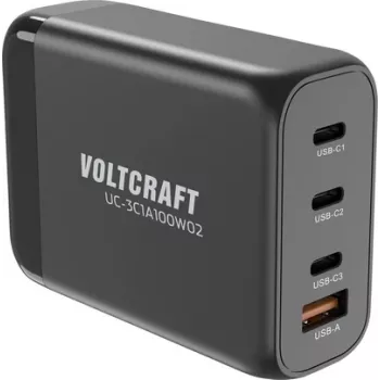 Voltcraft UC-3C1A100W02 USB įkroviklis 100 W Kištukinis lizdas Patalpose USB-C lizdas USB-A (VC-16619005)