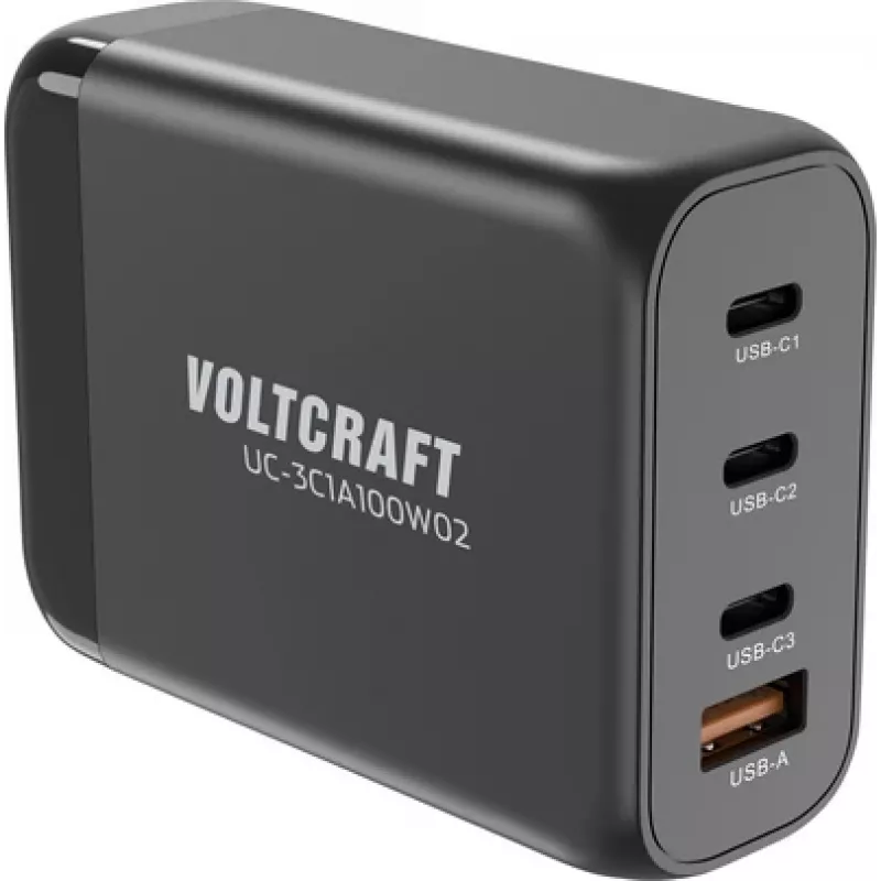 Voltcraft UC-3C1A100W02 USB įkroviklis 100 W Kištukinis lizdas Patalpose USB-C lizdas USB-A (VC-16619005)
