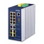 Valdomas komutatorius PLANET IP30 pramoninis L2+/L4 8 prievadų Gigabit Ethernet