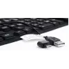 Silikoninė klaviatūra USB+PS/2 juoda