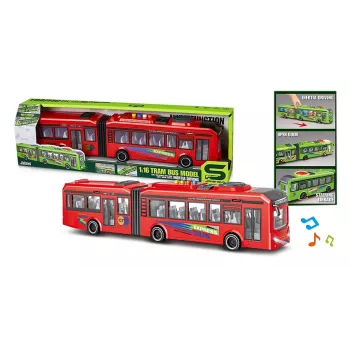 Mechaninis dviejų sekcijų autobuso žaislas Artyk modelis 187360, priveržiamas mechanizmas
