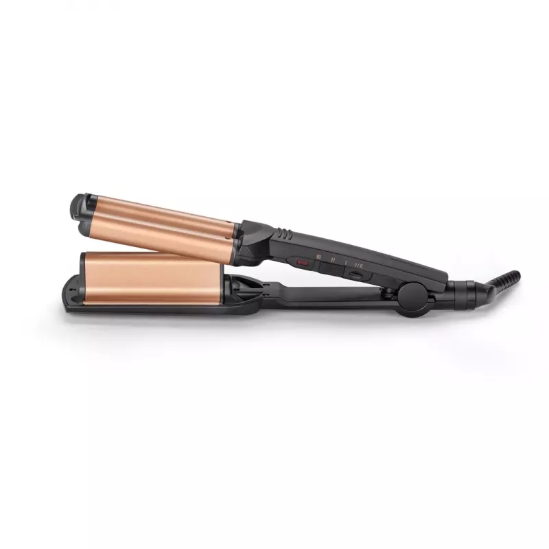 BaByliss Deep Waves garbanojimo žnyplės, šilta juoda, oranžinė, 2,5 m