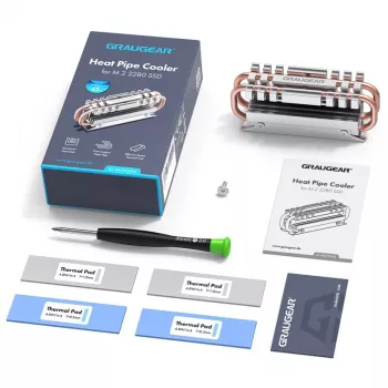 Heatsink/Radiatorius GRAUGEAR G-M2HS06 Aliuminis Varis skirtas M.2 NVMe SSD