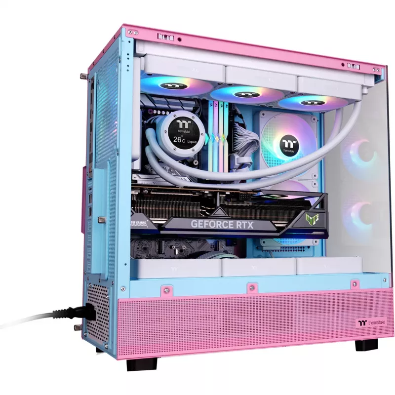 Thermaltake View 270 Plus TG ARGB Bubble Pink - korpusas - ATX - Midi / Mini Tower - ATX