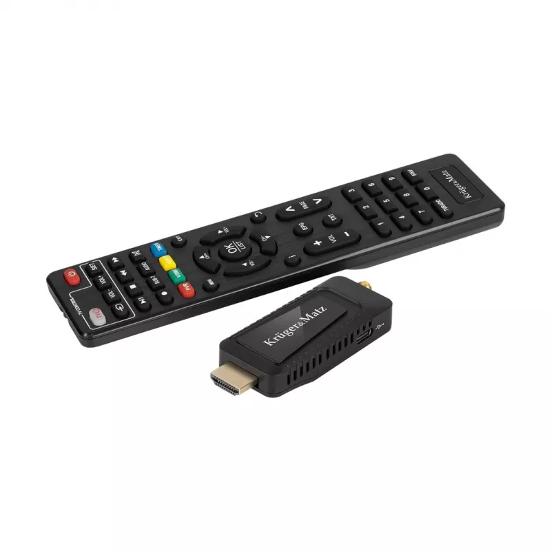 Mini DVB-T2 H.265 HEVC imtuvas KRUGER & MATZ KM9998, 470–862 MHz, 1 imtuvas, HDMI, USB, 720p