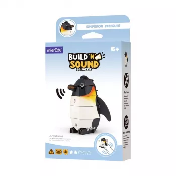 MierEdu Build and Listen 3D dėlionė – imperatoriškasis pingvinas