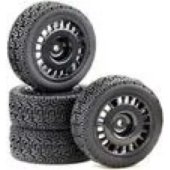 Absima 1 10 Rally Winded Complete Wheels Juoda 4 vnt. (2510061)