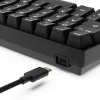 Klaviatūra Sharkoon 100065630 60% laidinė USB QWERTZ vokiška juoda