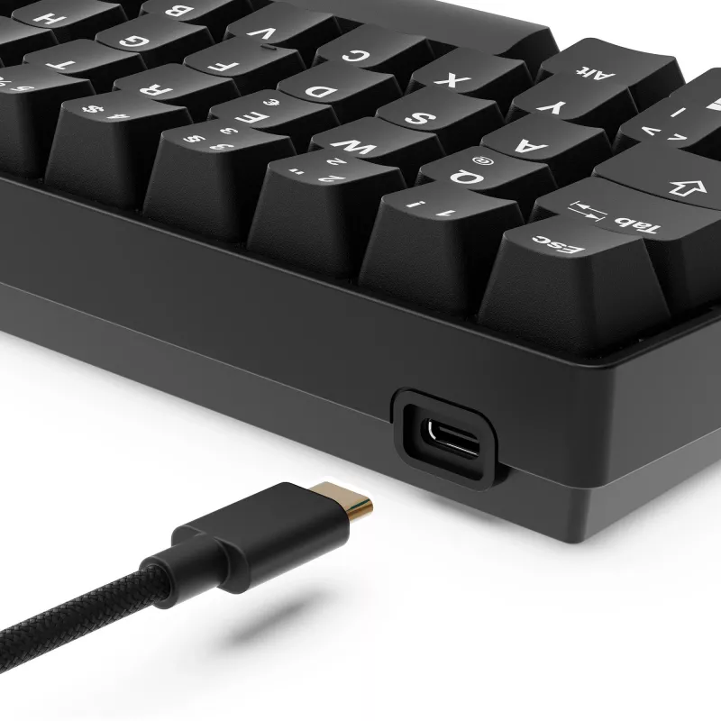 Klaviatūra Sharkoon 100065630 60% laidinė USB QWERTZ vokiška juoda