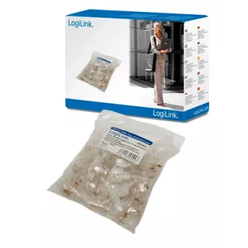 RJ-45 laido jungtis LOGILINK MP0002, CAT5e, permatoma, pakuotėje 100 vnt.