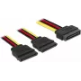 SATA kabelis DeLOCK 60174 0,15 m SATA 15 kontaktų, juodas