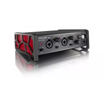 Garso sąsaja Tascam US-2X2HR, 2 x XLR/combo įvestys, 192 kHz, USB 2.0, MIDI įvestis/išvestis, stalinė, juoda