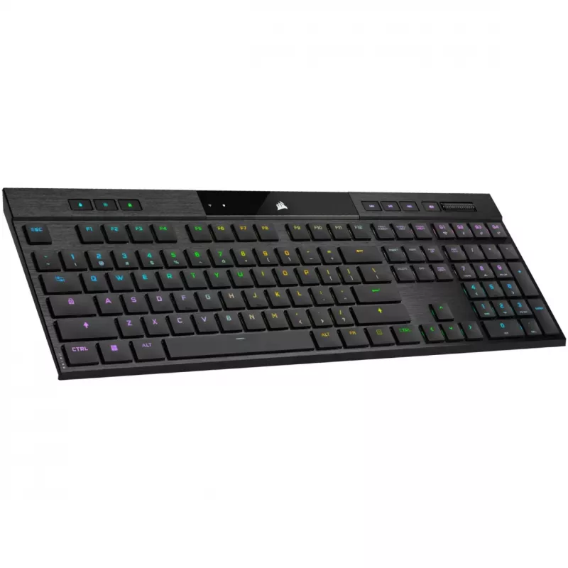Corsair K100 RGB AIR belaidė itin plona mechaninė žaidimų klaviatūra, Cherry ULP Tactile - juoda, DE