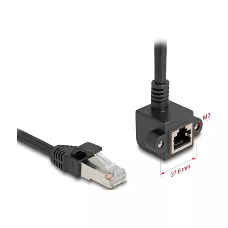Tinklo kabelis DeLOCK 81098 RJ-45 Cat6 2 m Juodas