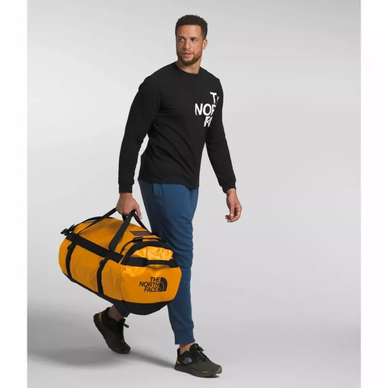 The North Face Base Camp Duffel L kelioninis krepšys 95 l poliesterio juoda, geltona