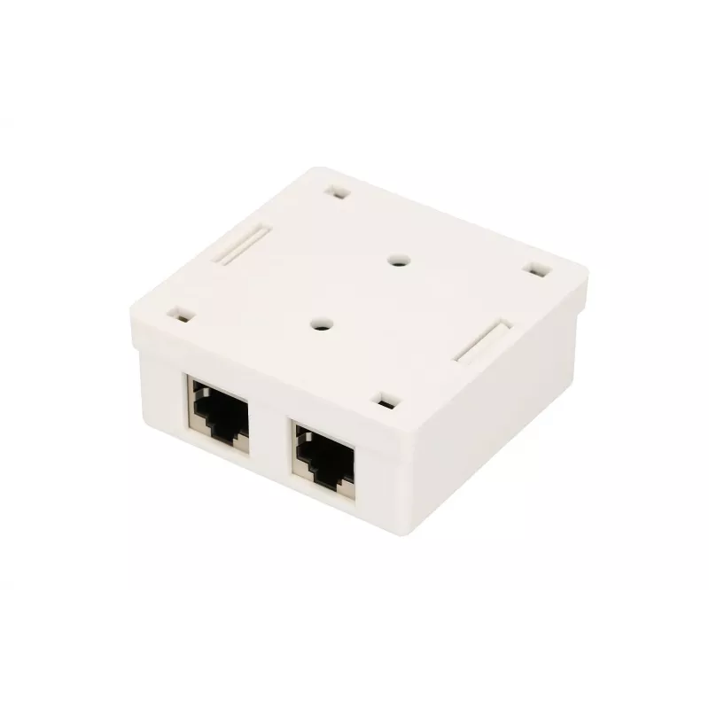 Paviršinio montavimo tinklo lizdas Extralink EX.9649 — 2x RJ45 Cat5e STP