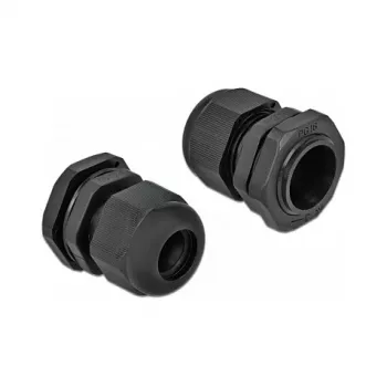 Kabelio liauka DeLOCK 60218 juoda plastikinė 10 vnt.