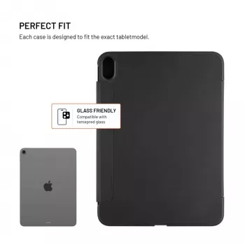 Fixed | Trinity Case | 10.9-11 colio | Dangtelis | Apple iPad 10,9 colio (2022)/iPad 11 colio (2025) | Juoda