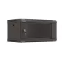 Prie sienos montuojama stovo spinta LANBERG WF03-5304-10B 19 colių 4U juoda, stiklinės durys