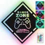LED neoninis ženklas MANTA MASNL132RGB Style Neon Lights GAMER ZONE, RGB apšviesta sienų puošmena