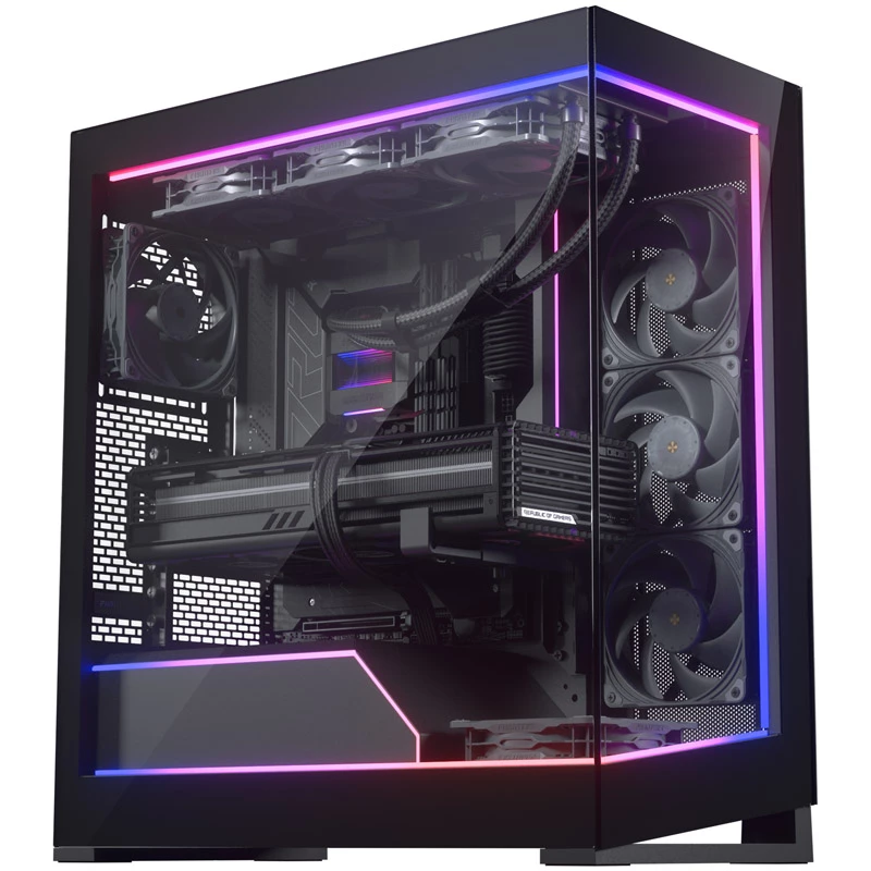 Phanteks NV5 Premium DRGB Kit + Power Hub, 3x išoriniam rėmui, 1x pagrindinės plokštės kabelio dangtelis - juoda