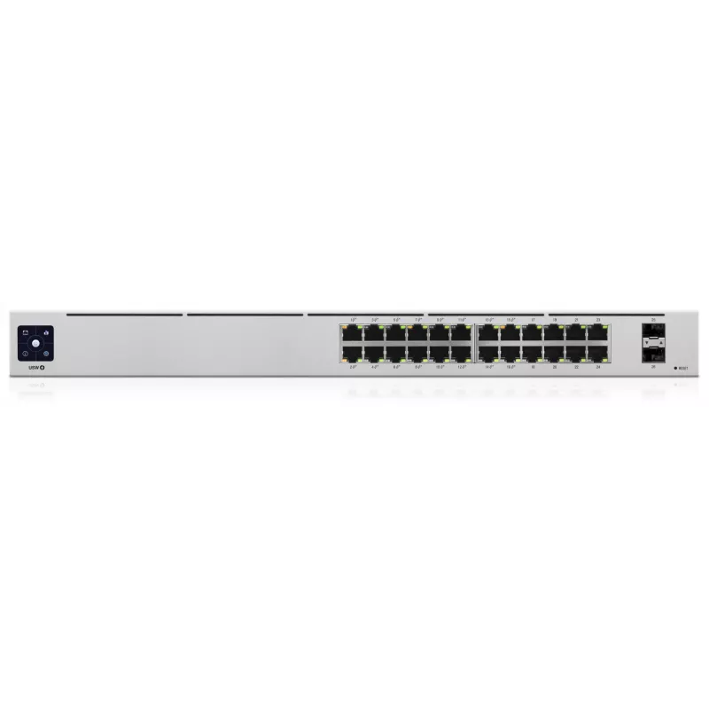 Ubiquiti UniFi 24 prievadų PoE valdomas L2/L3 Gigabit Ethernet (10/100/1000) „Power over Ethernet“ (PoE) 1U sidabrinis