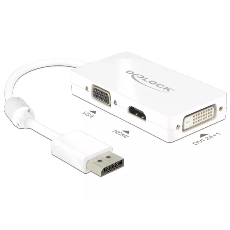 DeLOCK laidas 0,16 m DisplayPort – VGA, HDMI, DVI-D