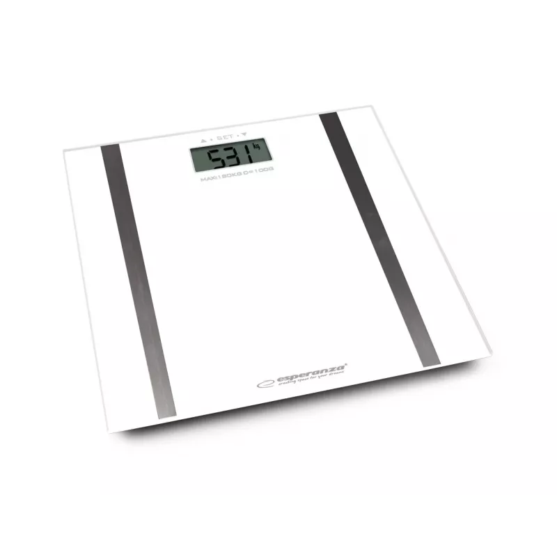 Asmeninės vonios svarstyklės Esperanza Samba EBS018W – elektroninės, 180 kg, baltos
