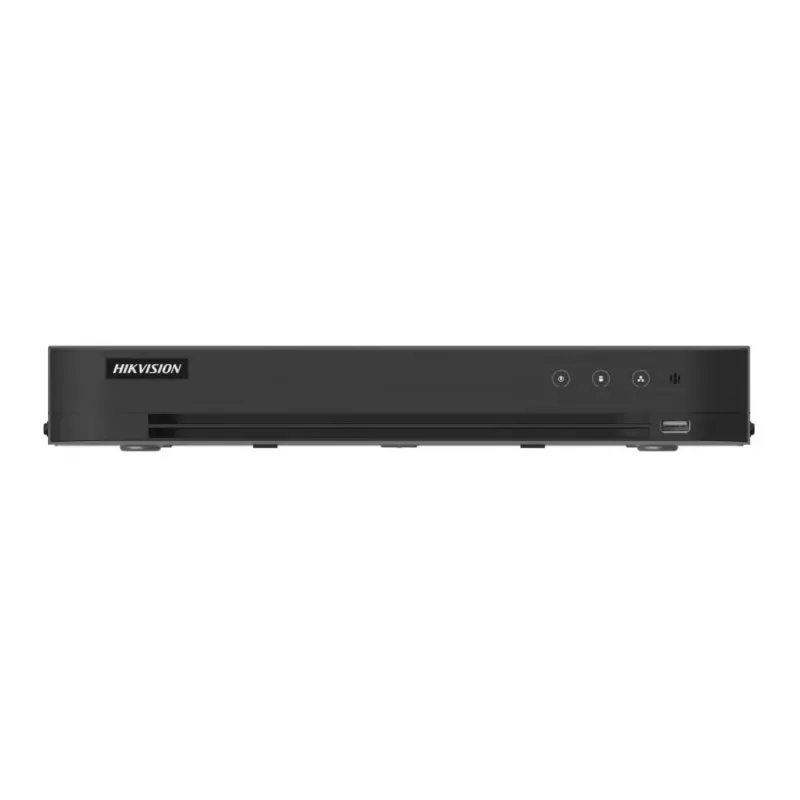 DVR Hikvision Pro serijos 8 kanalų 5 MP 1U H.265 AcuSense, 8 įėjimai, Gigabit Ethernet, 12 TB HDD, 12 V, 24 W